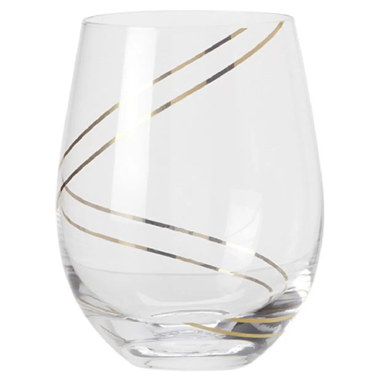 Verre à eau transparent liseré doré x4>Gifi Best