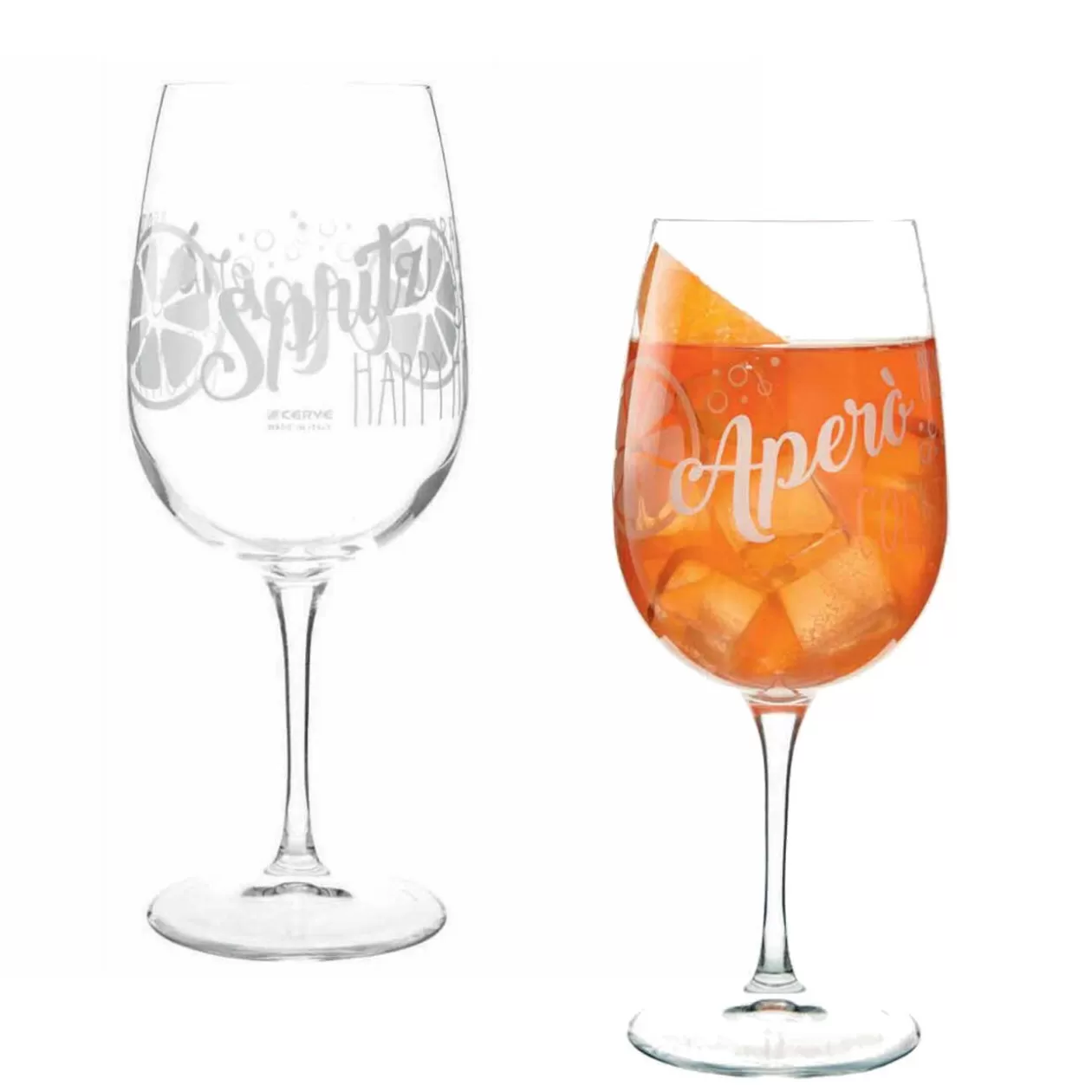 Gifi Verre à pied décor apéritif 50 cl x2< Vaisselle Et Accessoires De Table