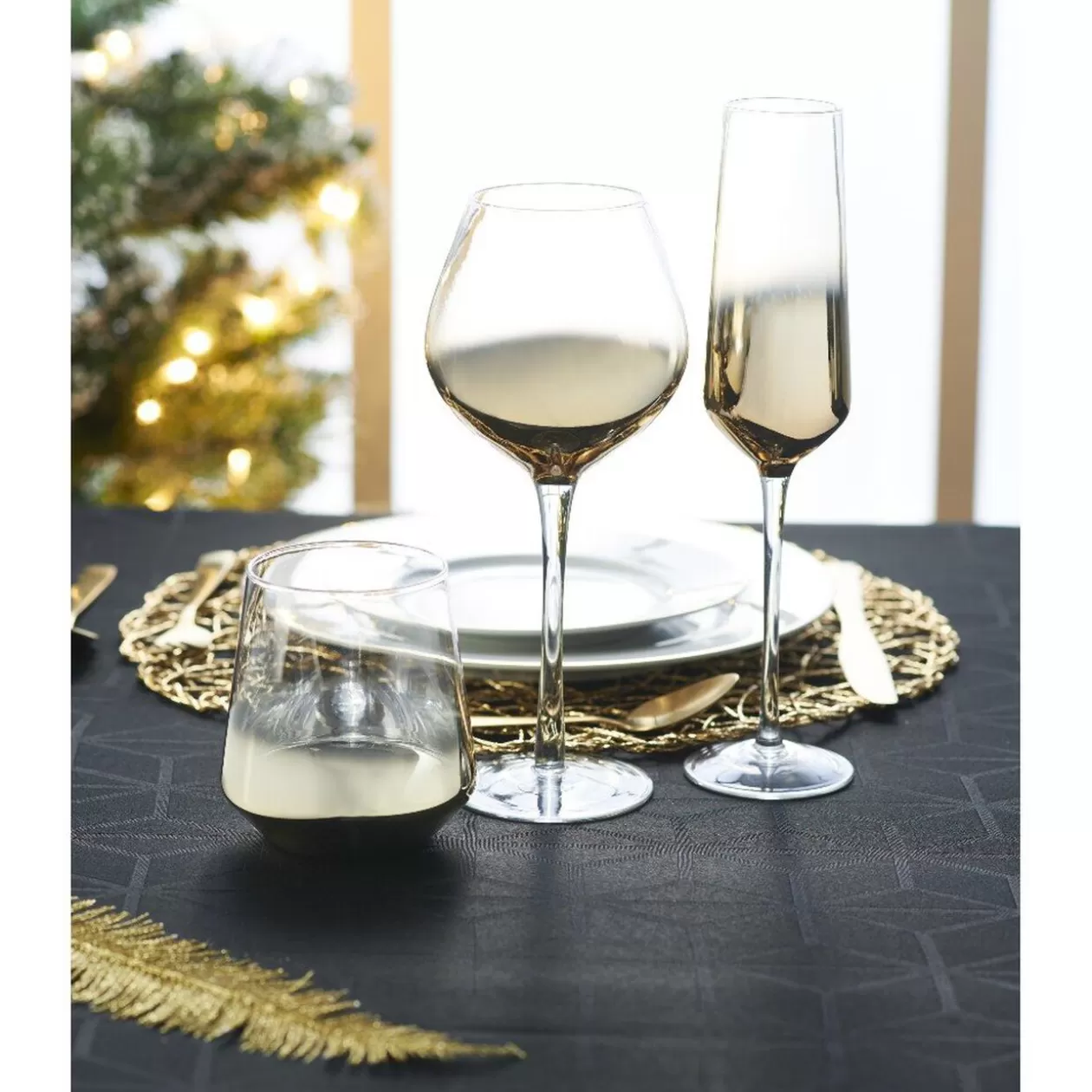 Verre à pied effet doré>Gifi Flash Sale