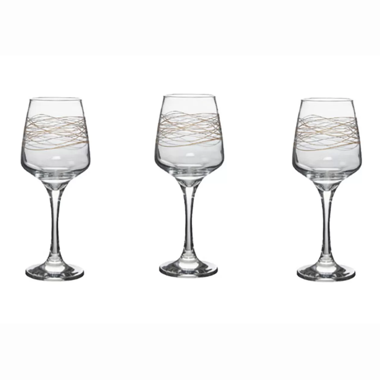Gifi Verre à pied spirale x3< Vaisselle Et Accessoires De Table