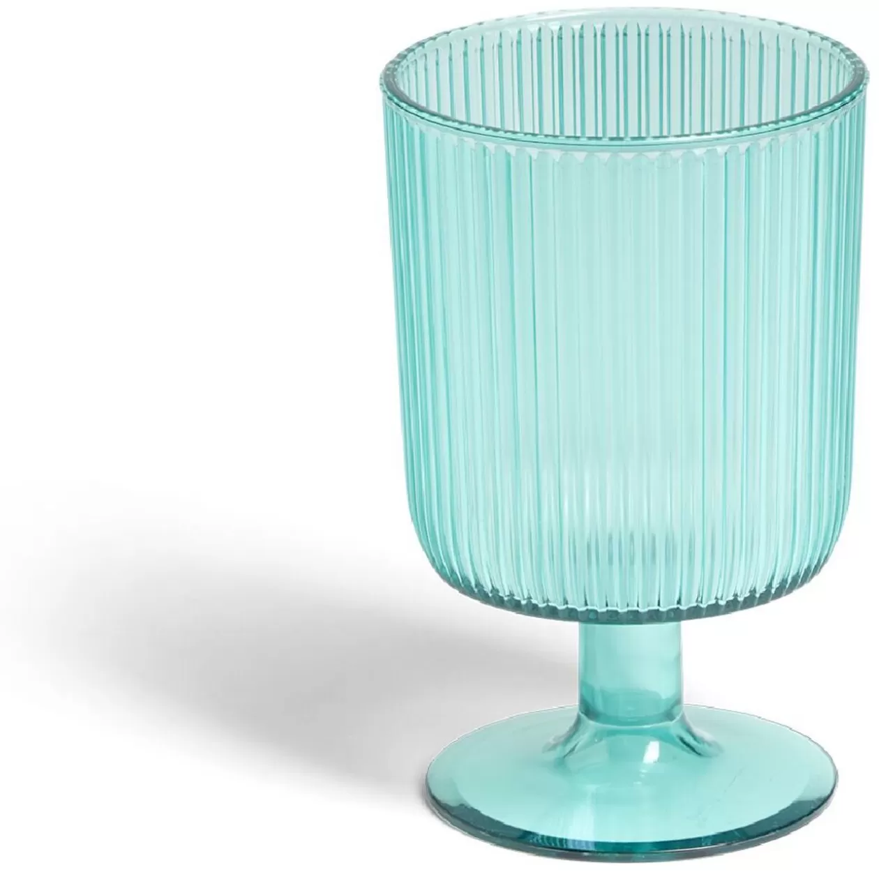 Gifi Verre à pied strié 300ml plastique Ø8xH12,5cm- 3 coloris< Vaisselle Et Accessoires De Table