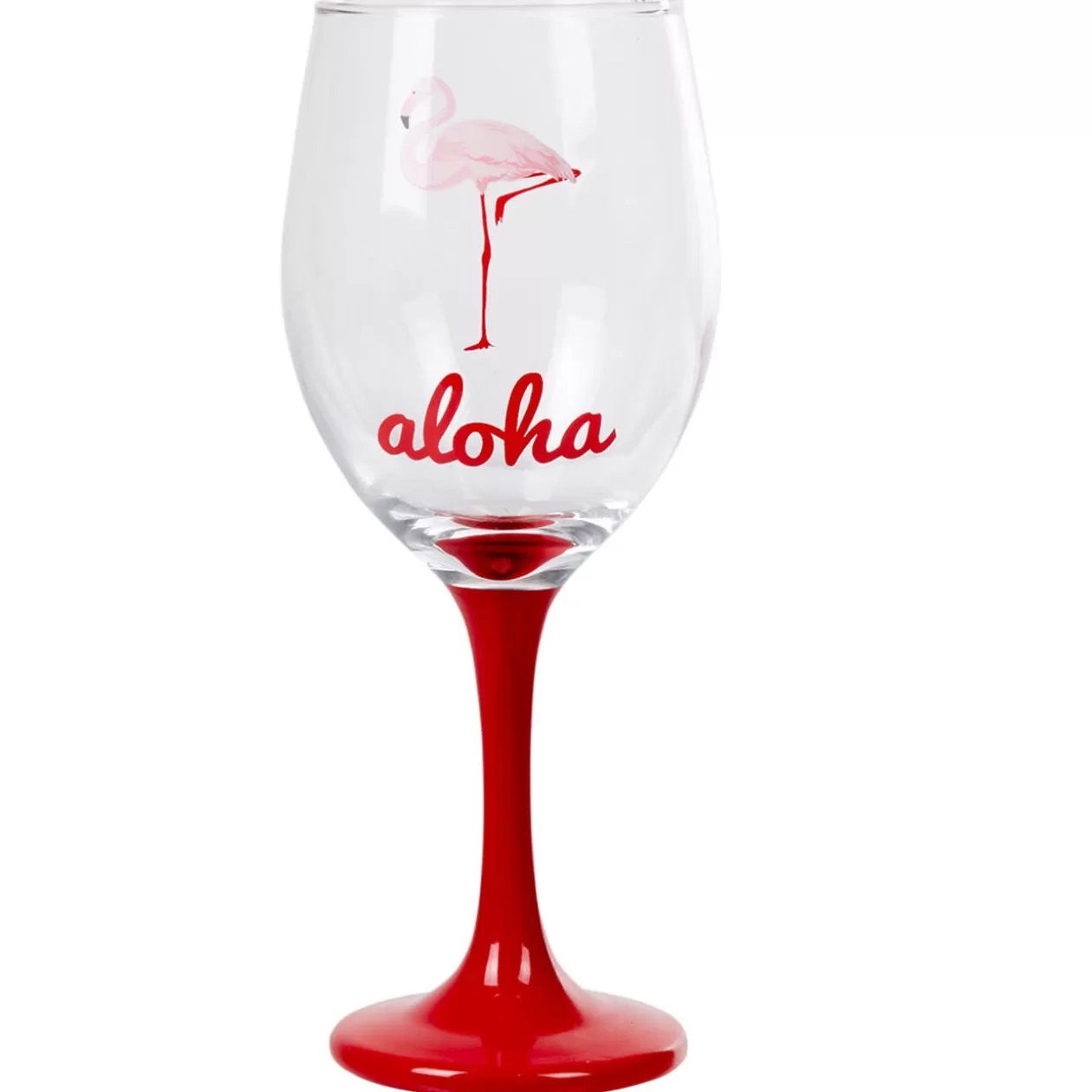 Gifi Verre à pied style tropical motif aloha flamant rose< Vaisselle Et Accessoires De Table