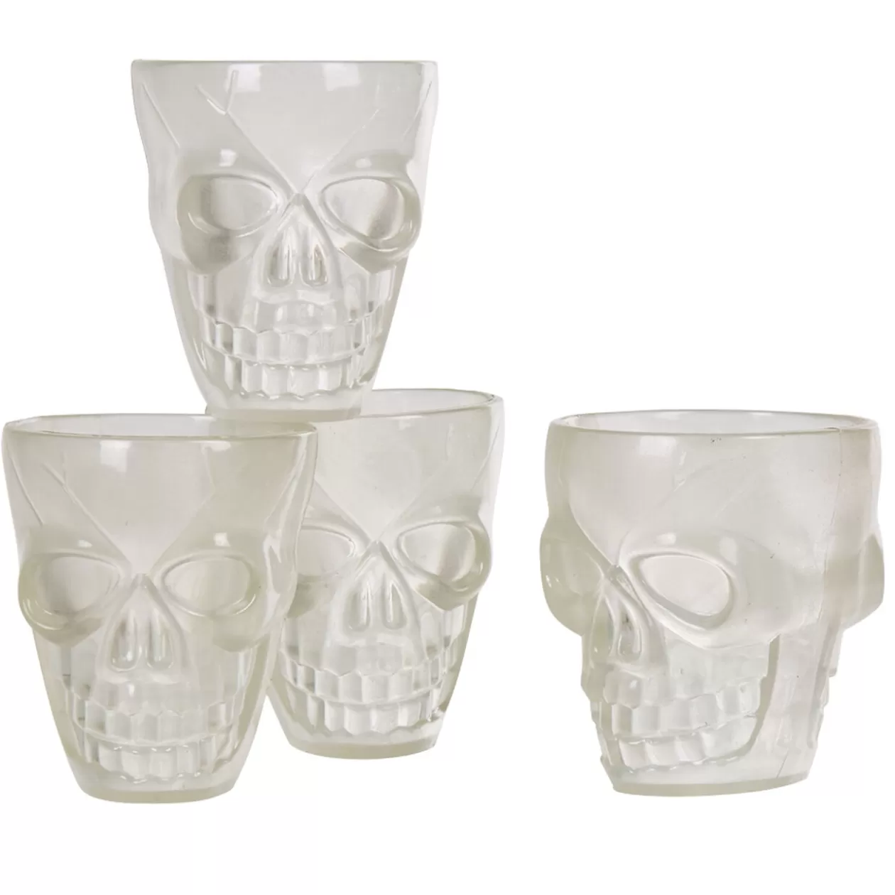 Verre à shooter tête de mort phosphorescent x4>Gifi Cheap