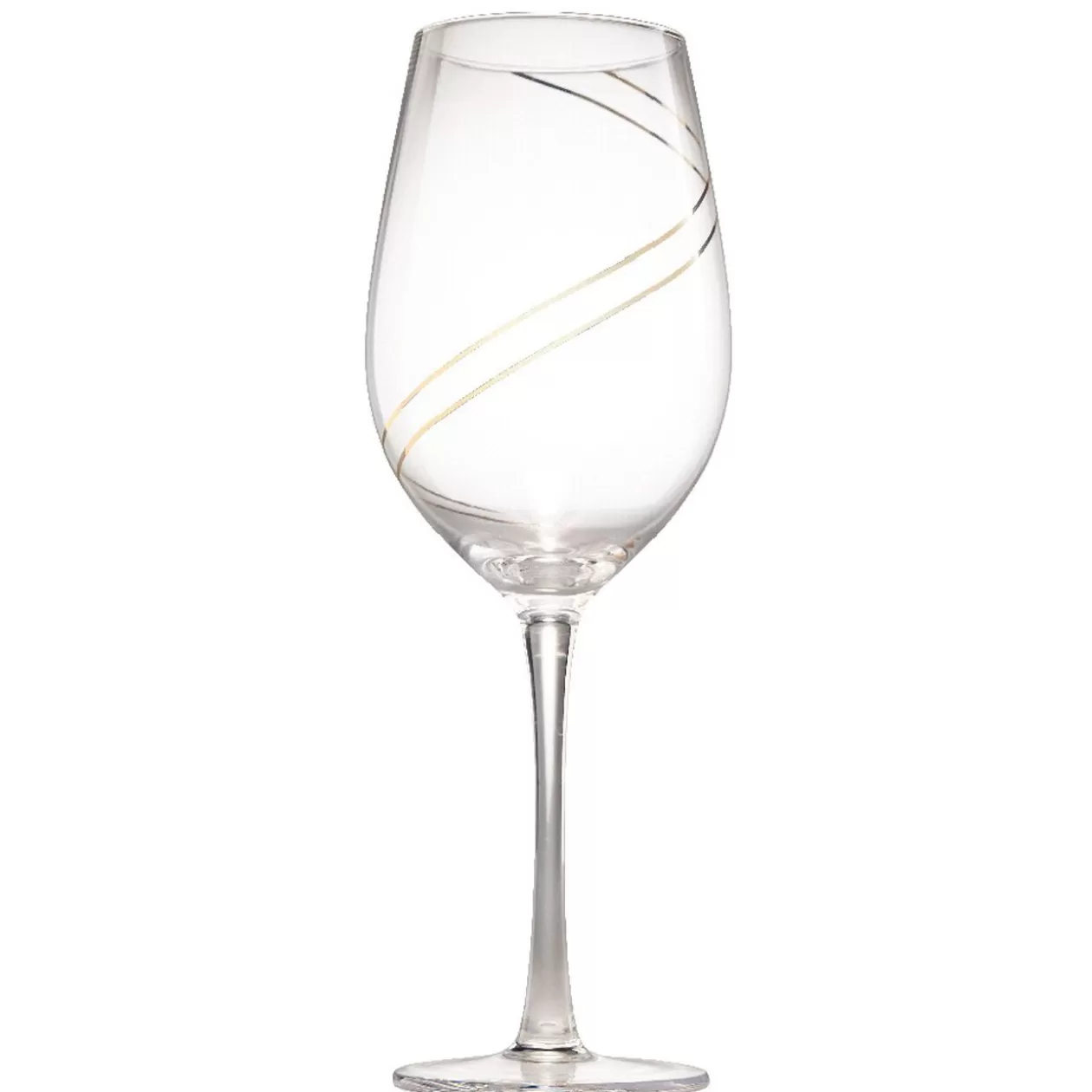 Verre à vin avec ruban doré x4>Gifi Store