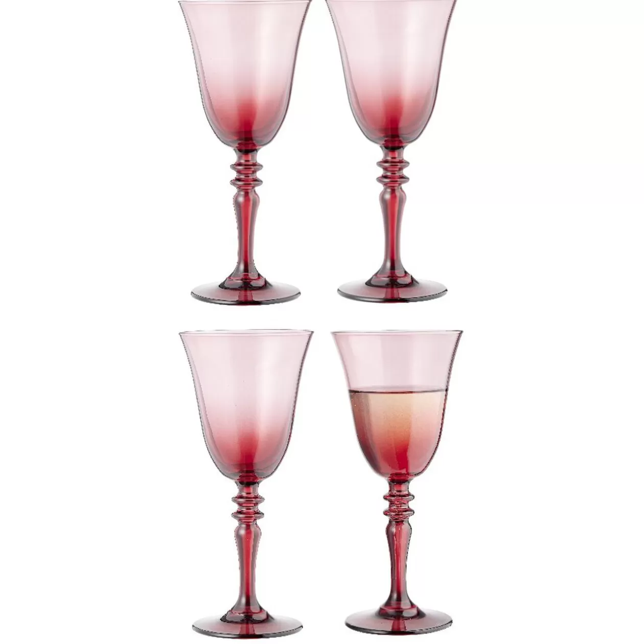 Verre à vin fumé rouge 27cl x4>Gifi Shop