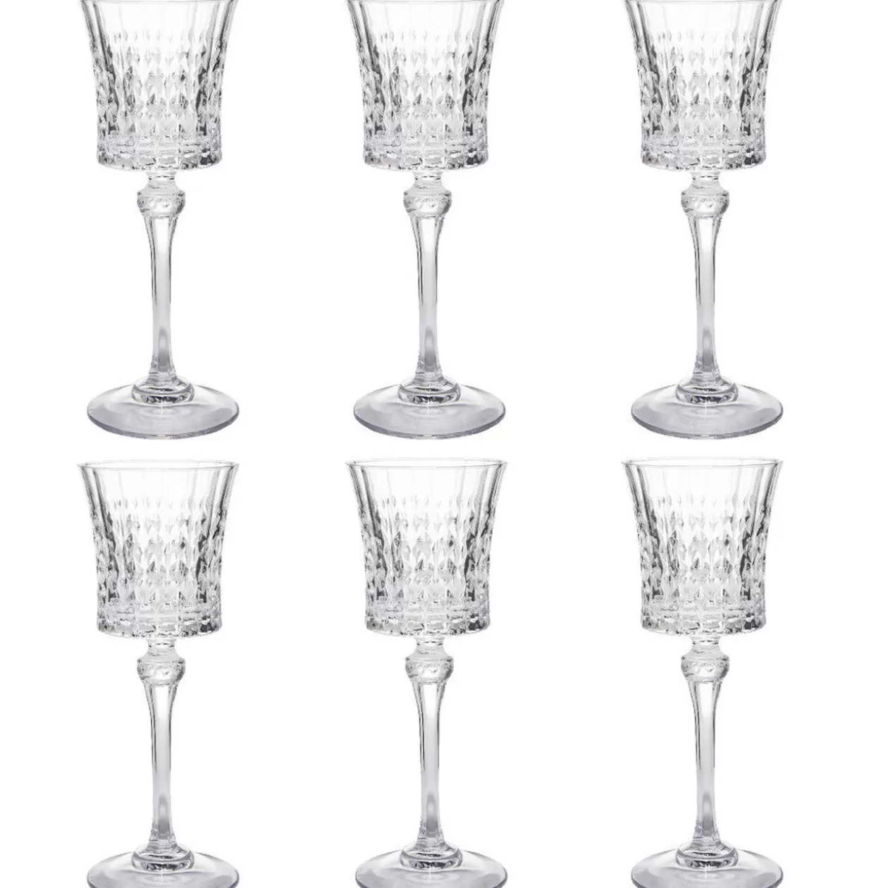 Verre à vin Lady Diamond transparent 19 cl x6>Gifi Shop