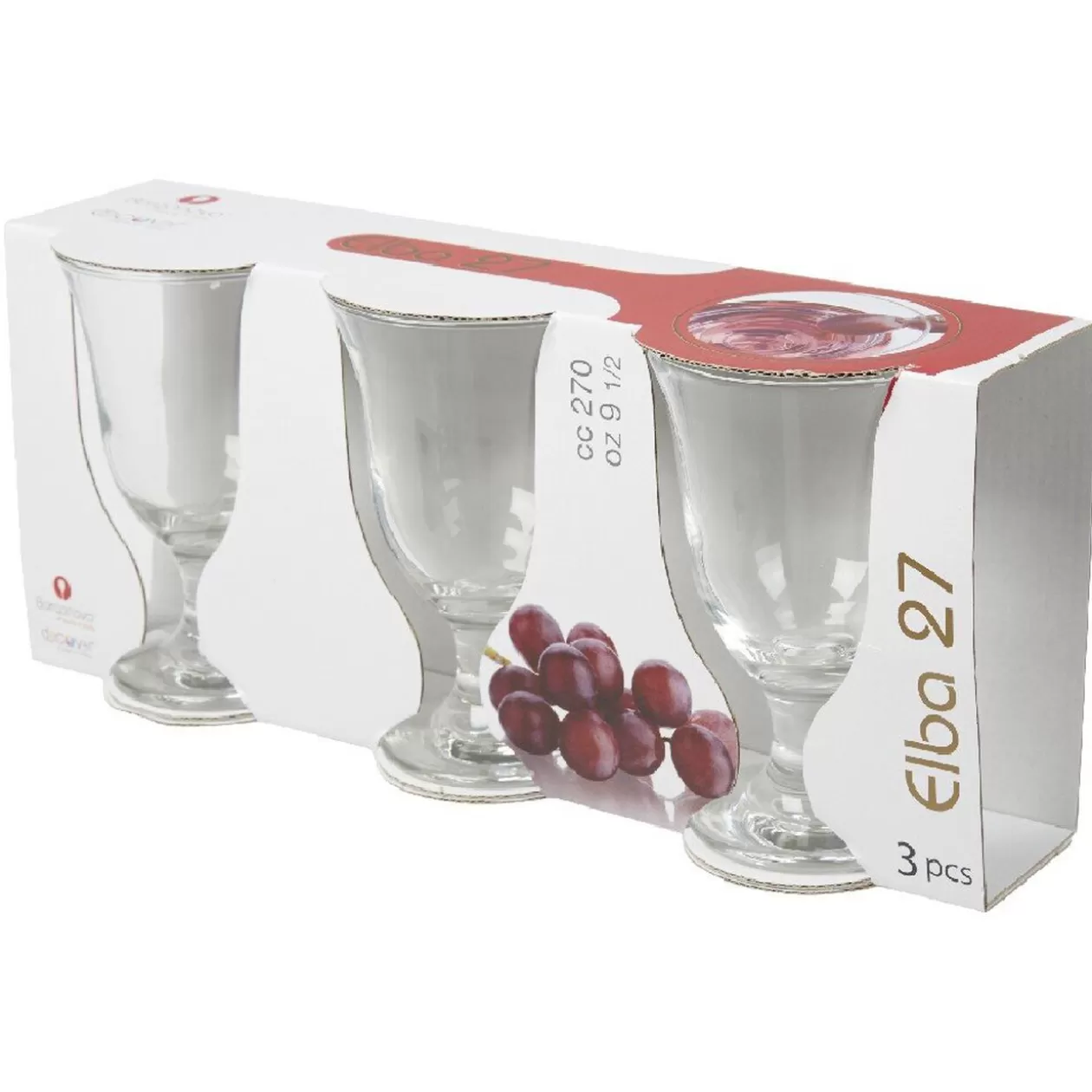 Verre à vin pied Elba x3>Gifi Best