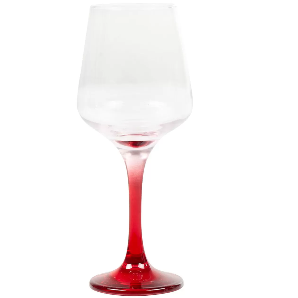 Verre à vin pied rouge translucide x6>Gifi New