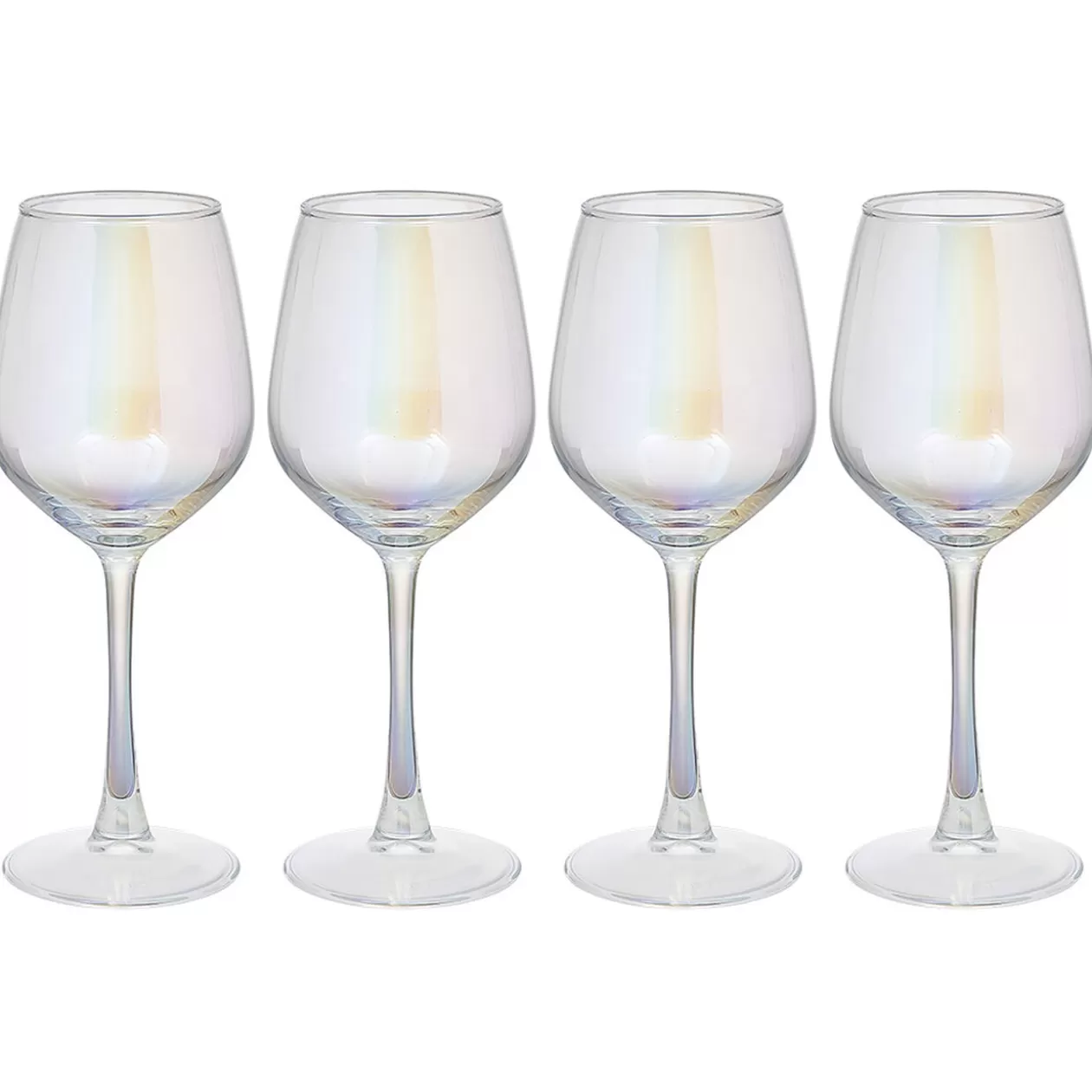 Verre à vin transparent irisé x4>Gifi Discount