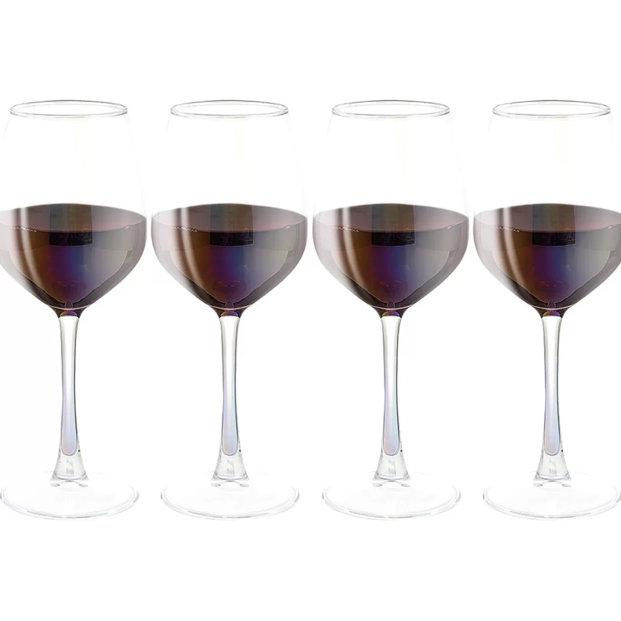 Verre à vin transparent irisé x4>Gifi Discount