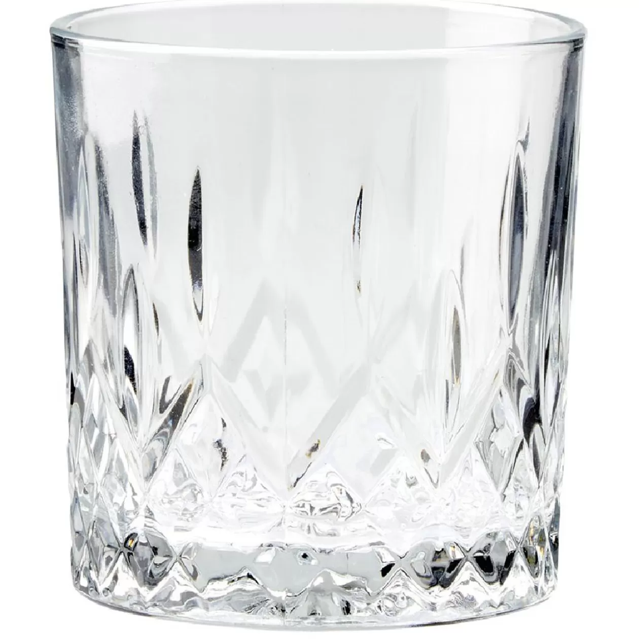 Verre à whisky transparent ciselé 33 cl x4>Gifi Fashion