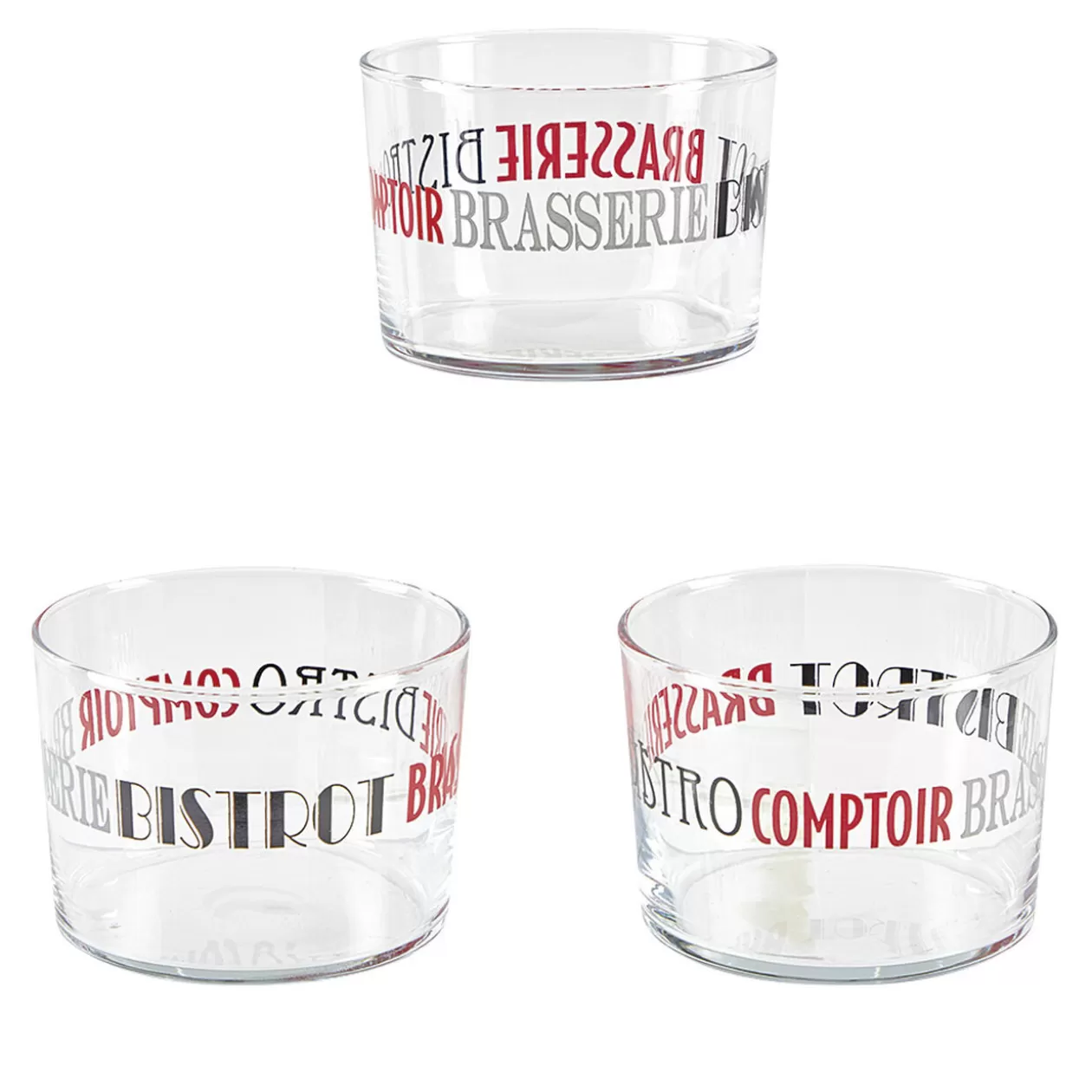 Verre bas Bodega design Le bistrot des copains x3>Gifi New