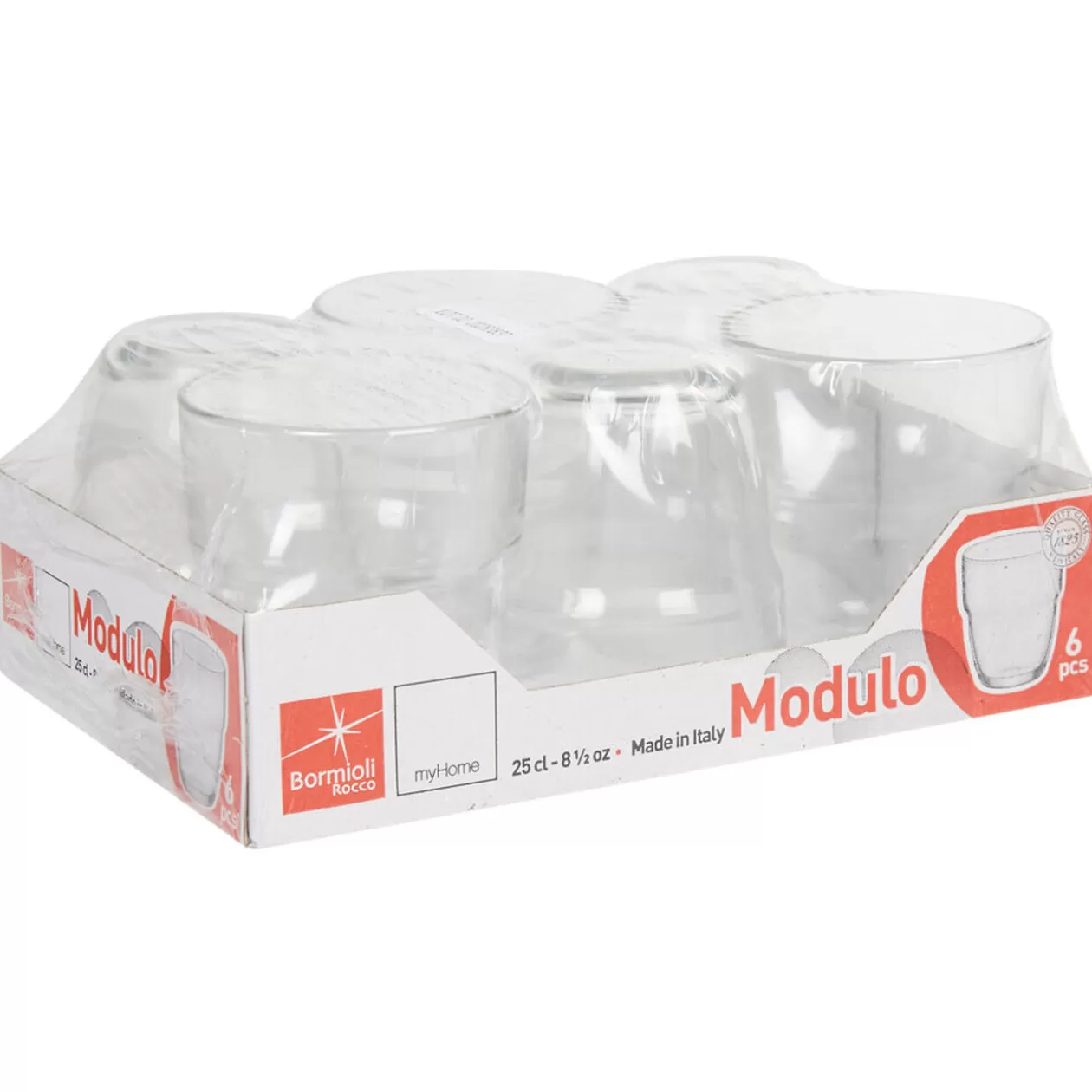 Verre bas Bormioli Rocco Modulo x6>Gifi Online