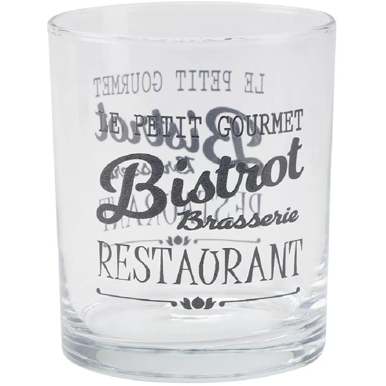 Verre bas en verre transparent design Bistrot x6>Gifi New