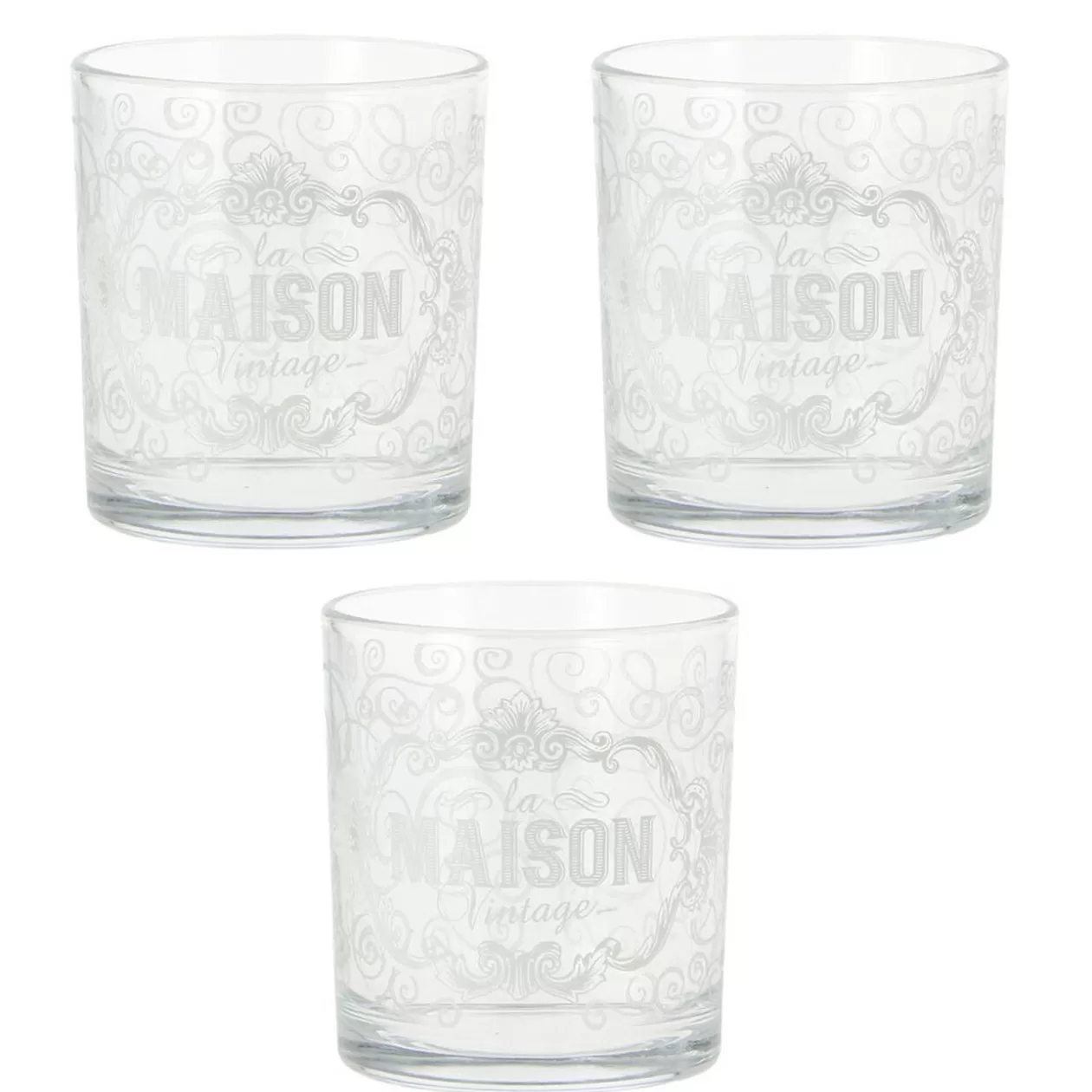 Verre bas la maison vintage x 3>Gifi New