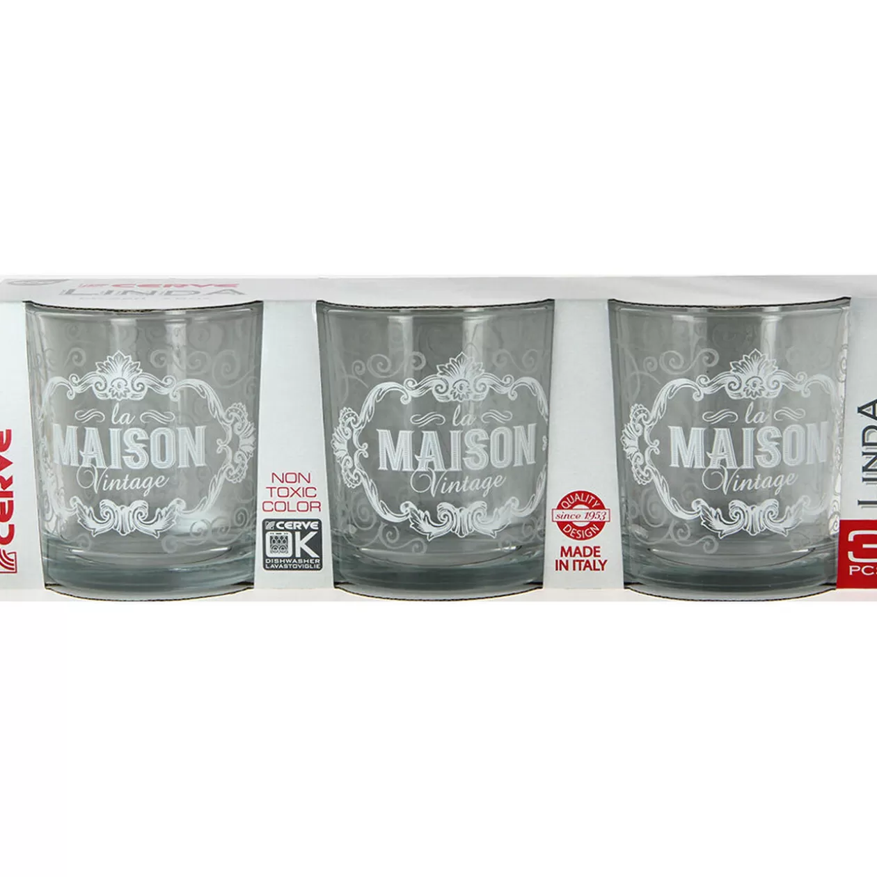 Verre bas la maison vintage x 3>Gifi New