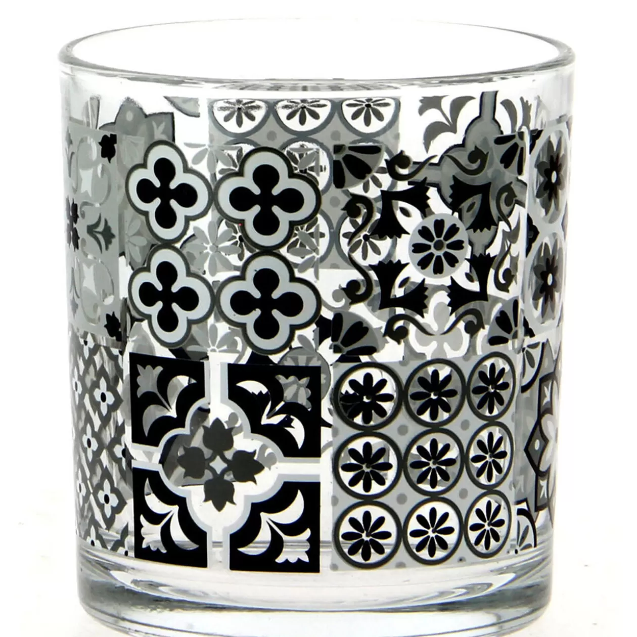 Verre bas motif carreaux de ciment x 3>Gifi Shop