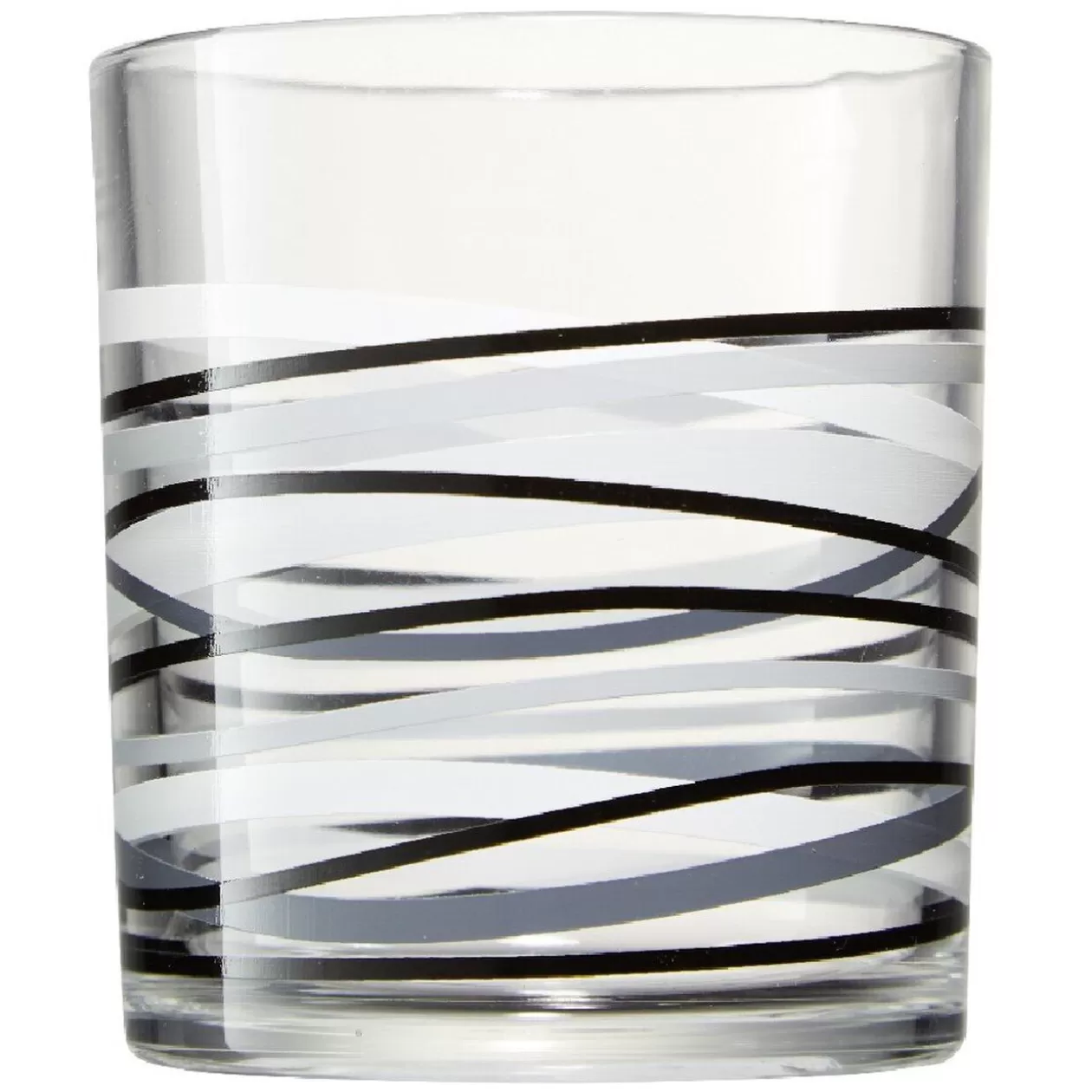 Verre bas motif rayure graphique 25 cl x 6>Gifi Store
