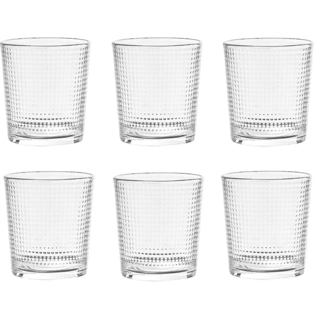 Verre bas transparent martelé 28cl x6>Gifi Sale