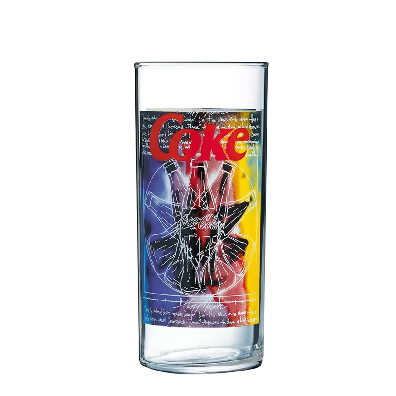 Verre Coca-Cola tubo motif coloré 27 cl>Gifi Flash Sale