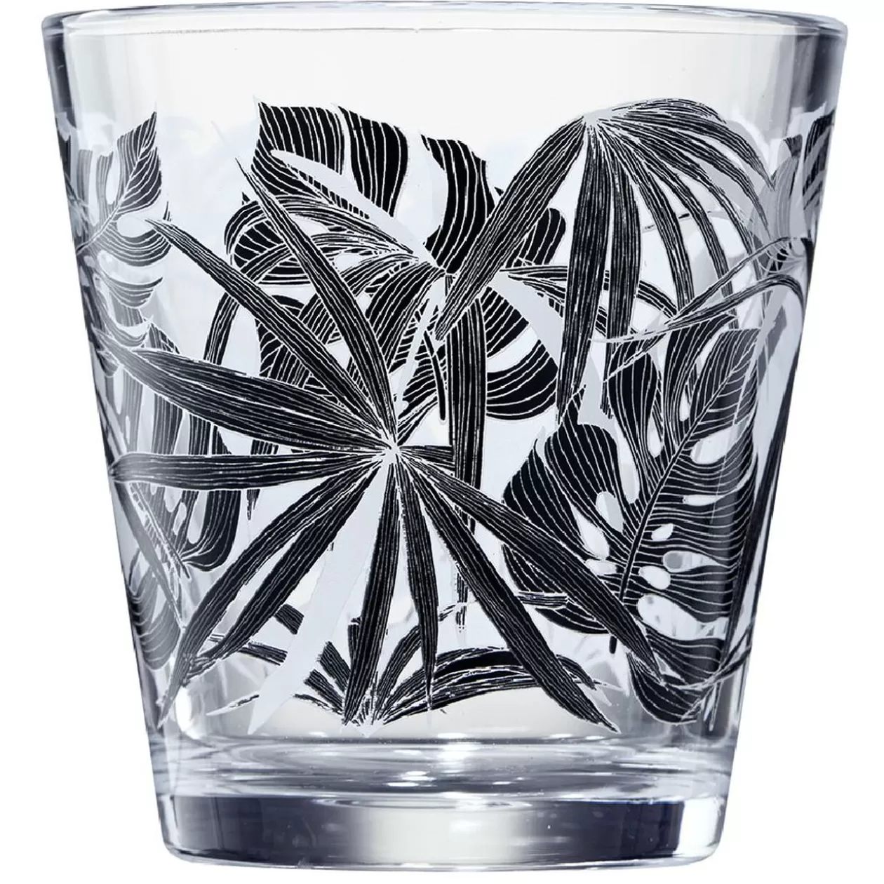 Verre conique bas motif feuillage 25,5 cl x3>Gifi Fashion