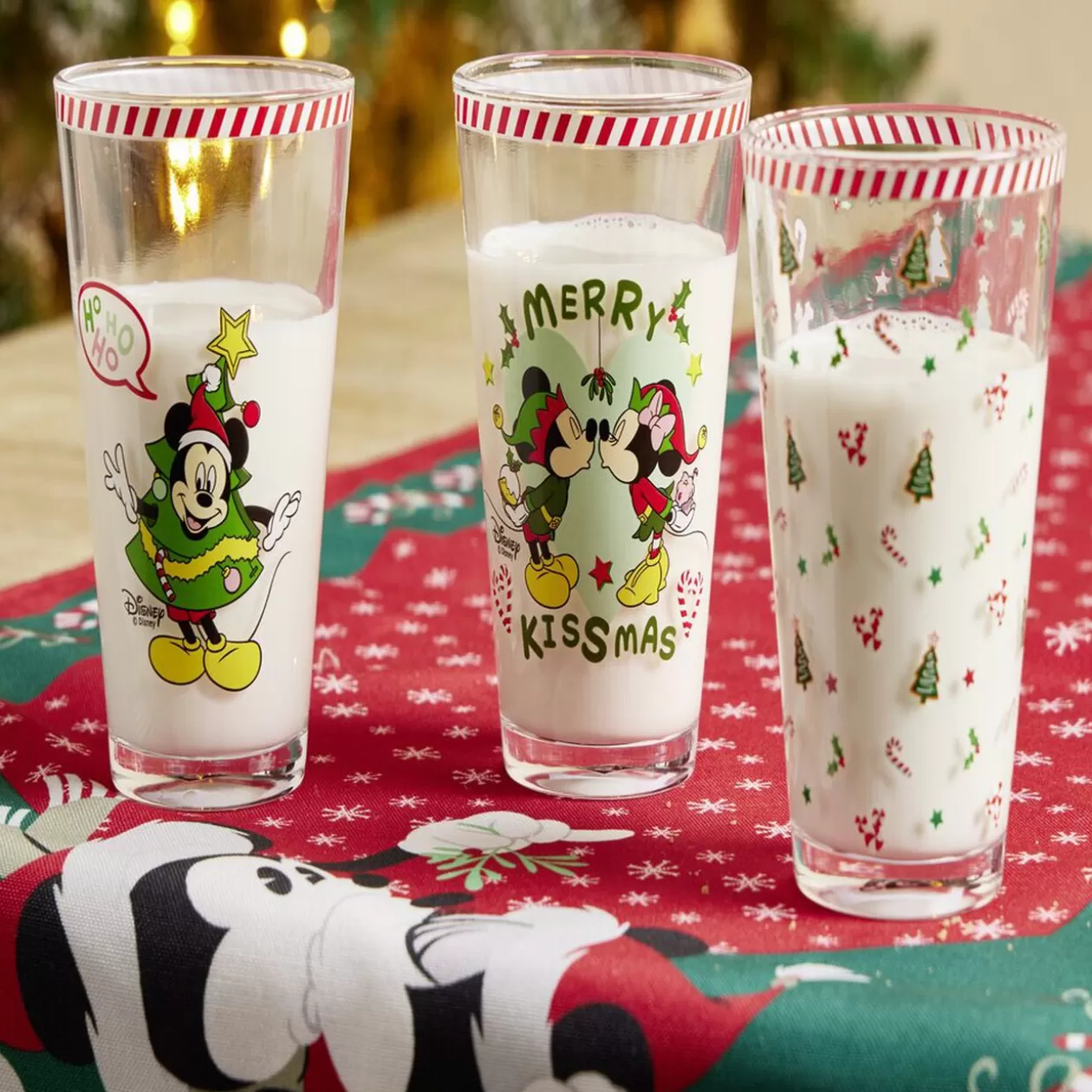 Verre Disney Noël Mickey Minnie 30cl x3>Gifi Cheap