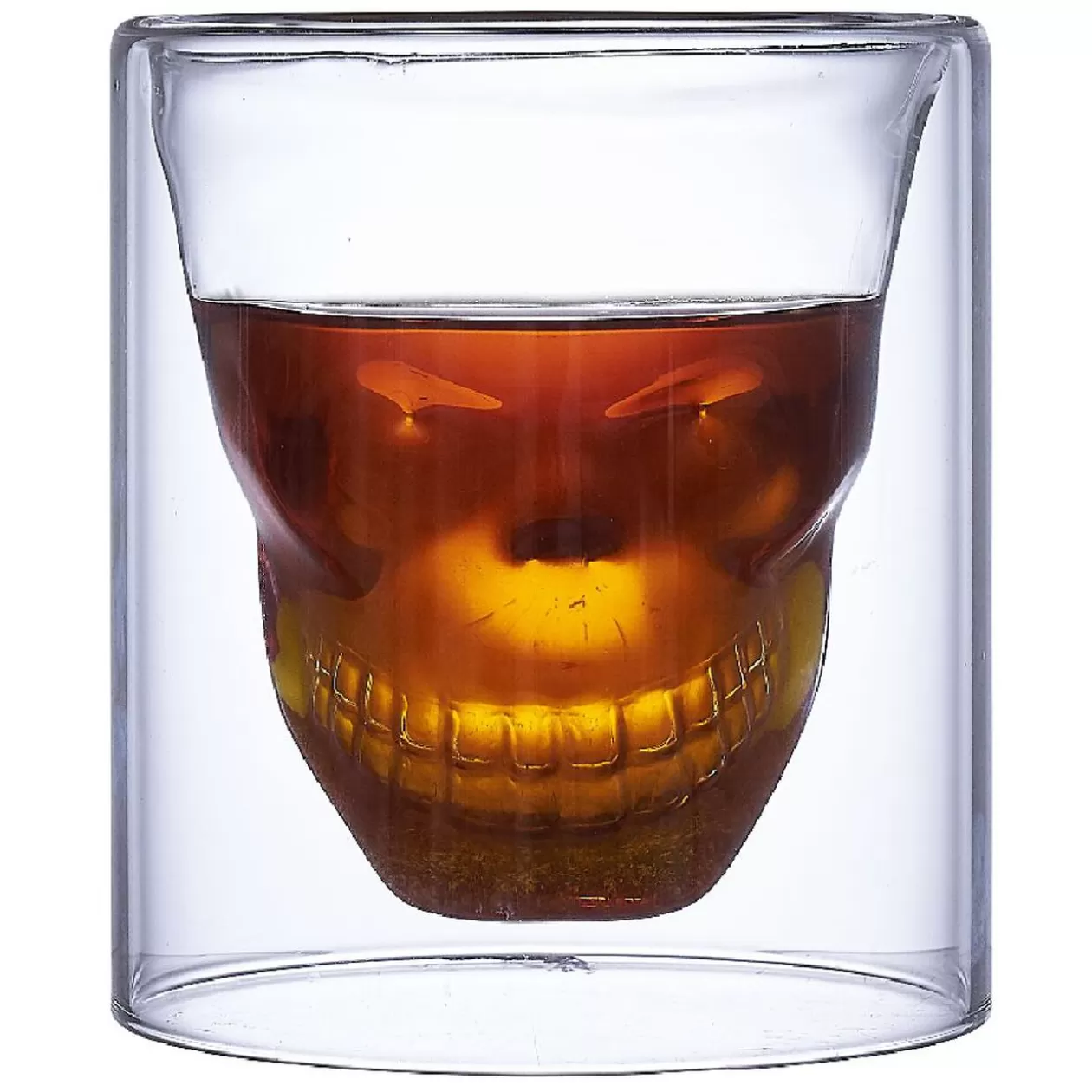 Verre double paroi Halloween tête de mort 25cl>Gifi New