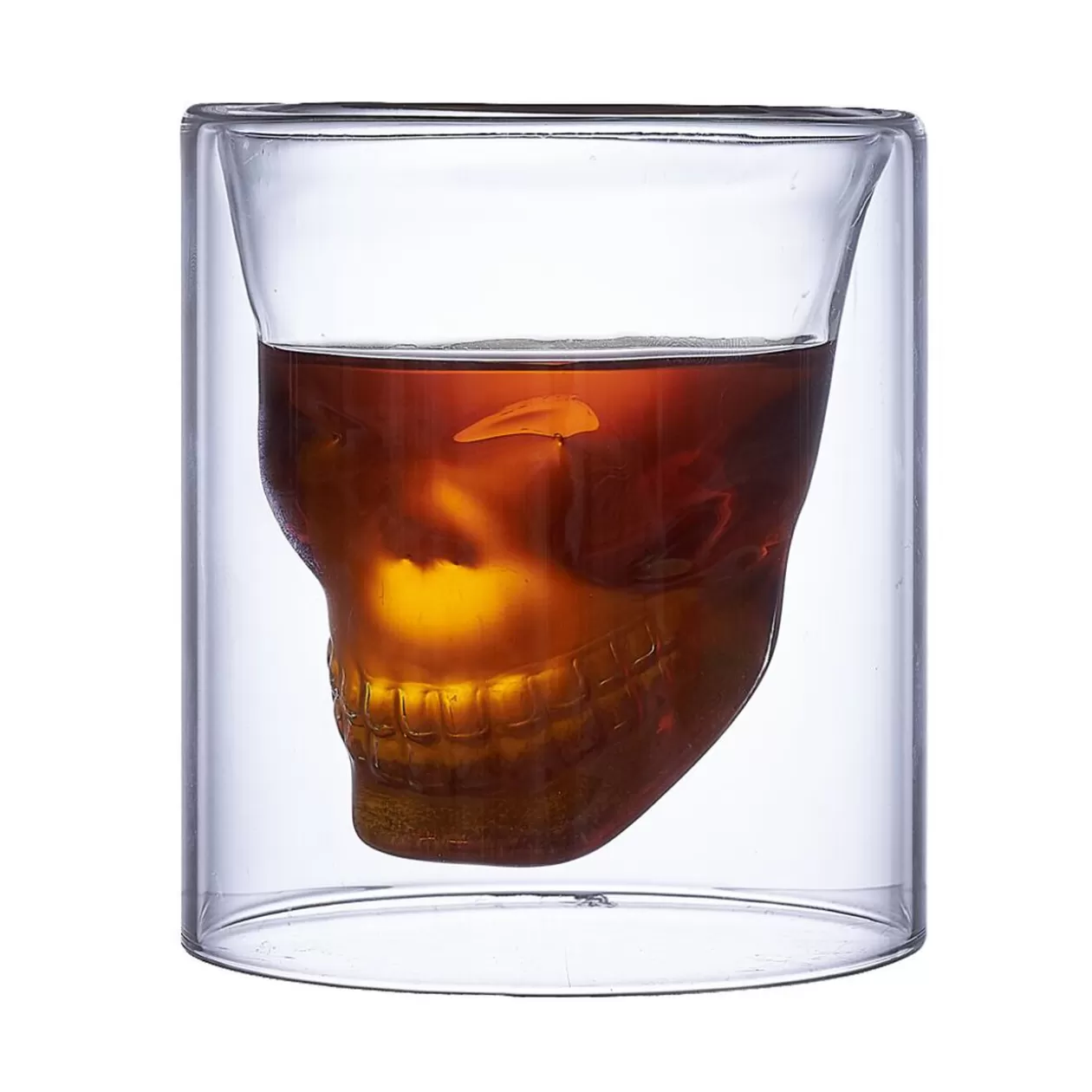 Verre double paroi Halloween tête de mort 25cl>Gifi New