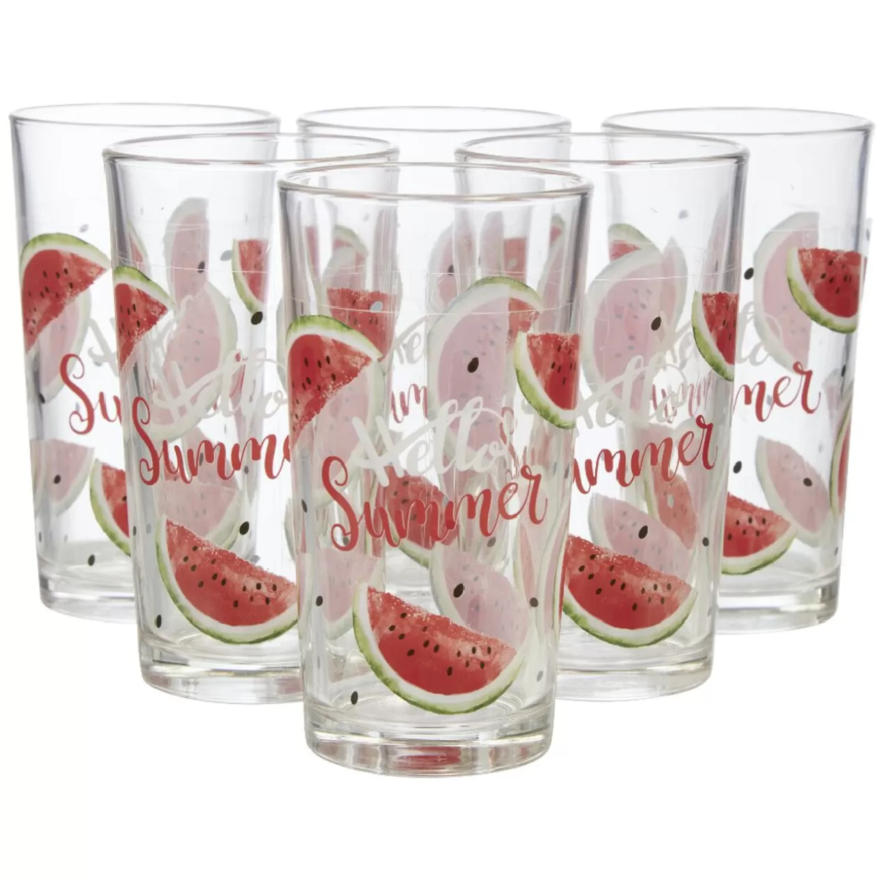 Verre haut pastèque Hello Summer x 6>Gifi Outlet