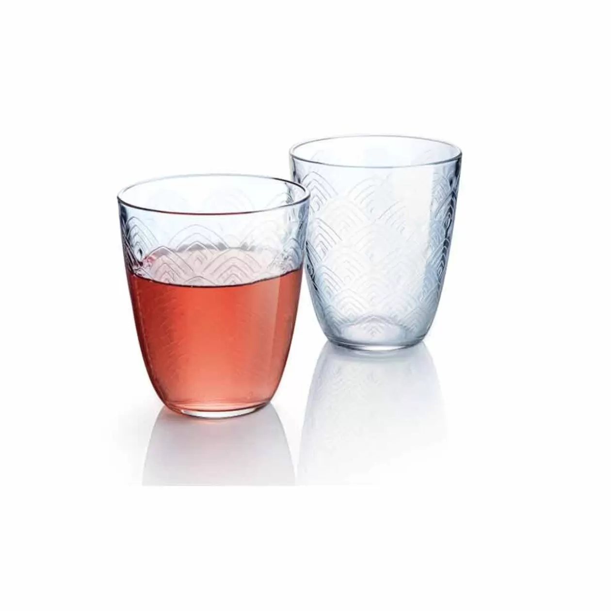 Gifi Verre Luminarc motif embossé écaille transparent x6< Vaisselle Et Accessoires De Table