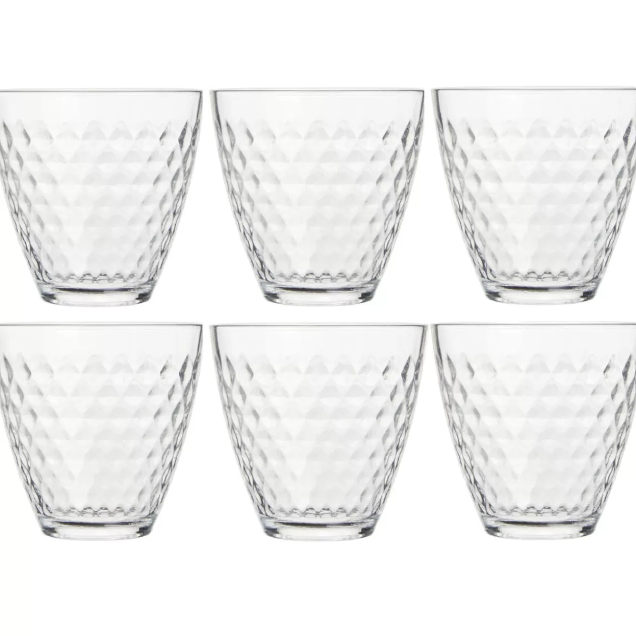 Verre transparent design point relief 25 cl x12>Gifi Outlet