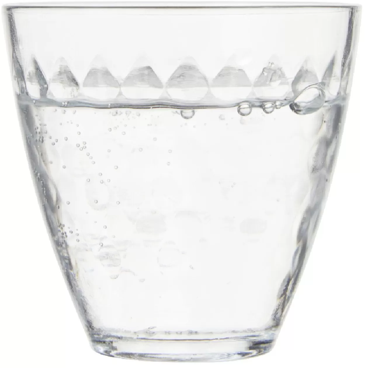 Verre transparent design point relief 25 cl x12>Gifi Outlet