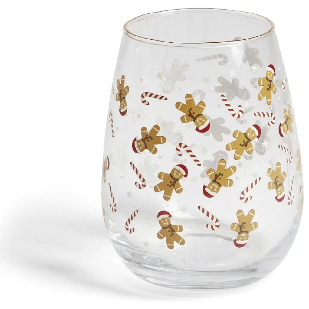 Verre transparent motif Noël doré 46cl - 2 modèles>Gifi Sale