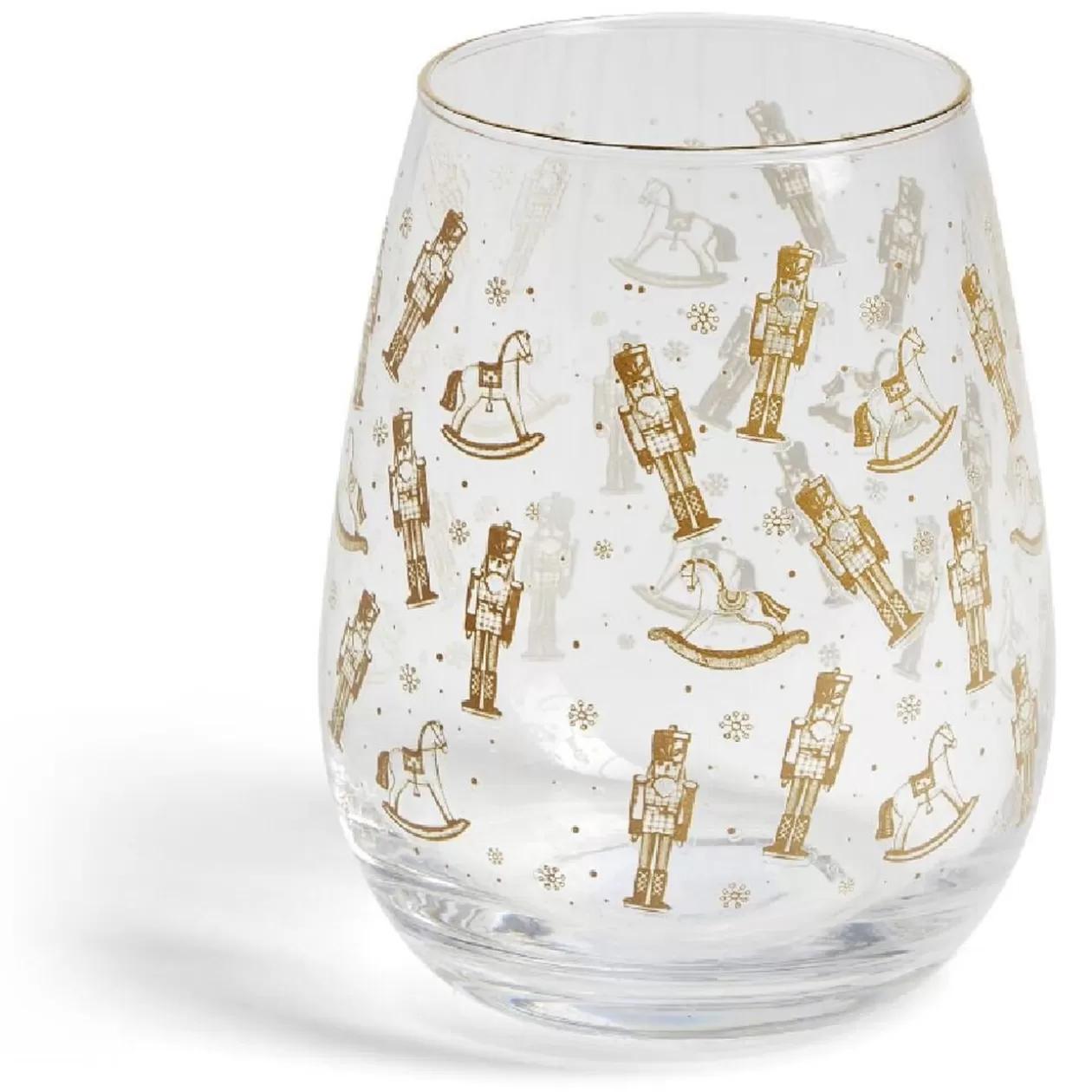 Verre transparent motif Noël doré 46cl - 2 modèles>Gifi Sale