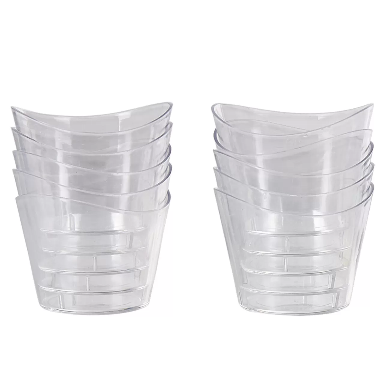 Verrine ovale en plastique réutilisable x10>Gifi Outlet