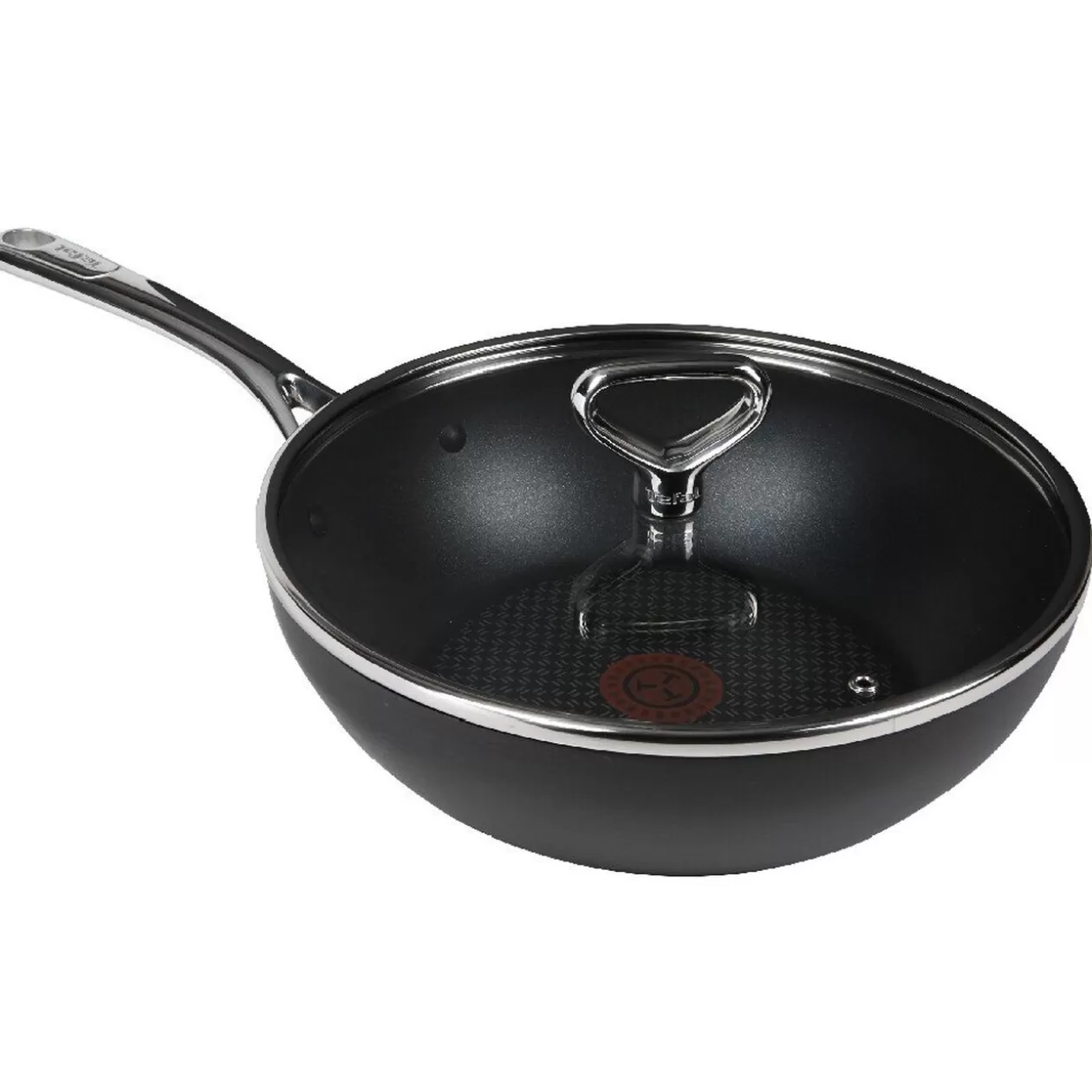 Gifi Wok Tefal Reserve Collection tous feux couvercle verre< Cuisson