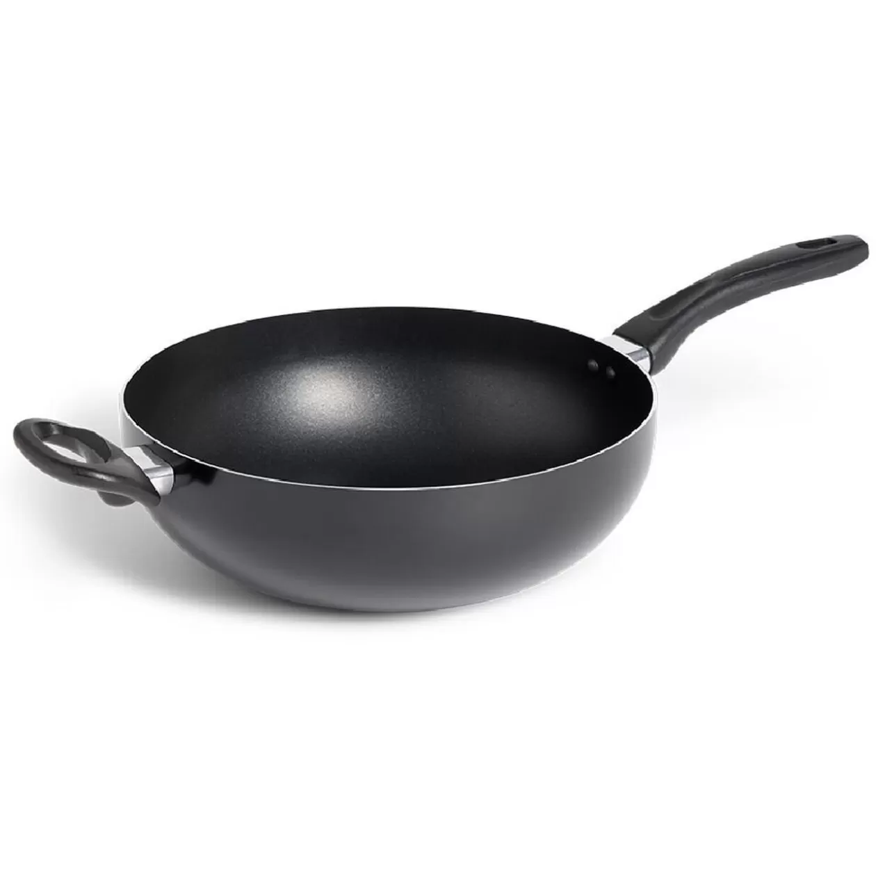Gifi Wok tous feux sauf induction aluminium noir Ø28cm< Cuisson